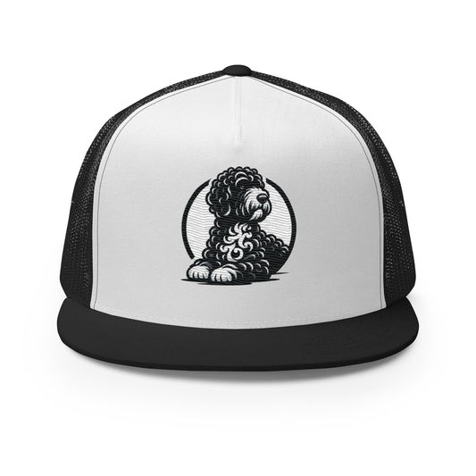 Gorra tipo trucker water dog white and black