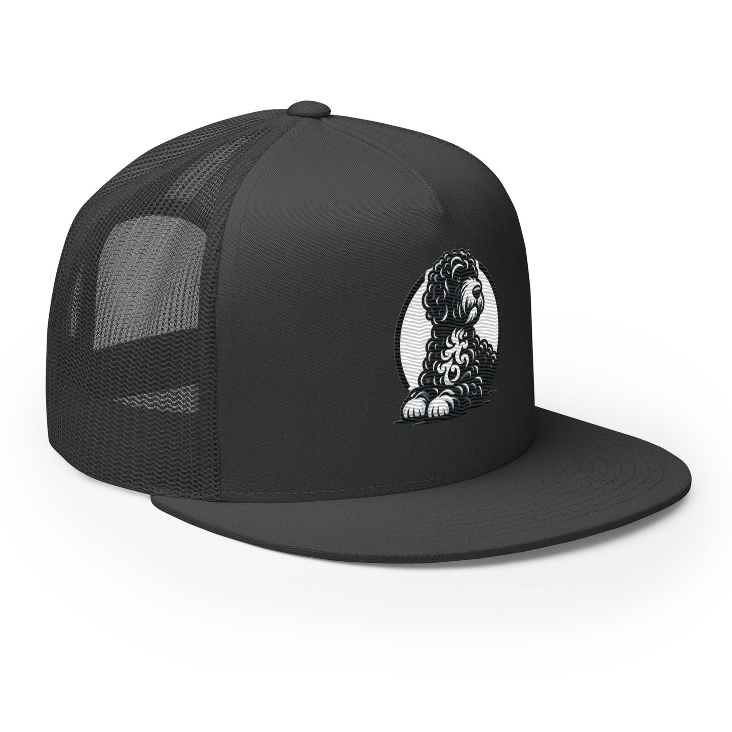 Gorra tipo trucker water dog white and black