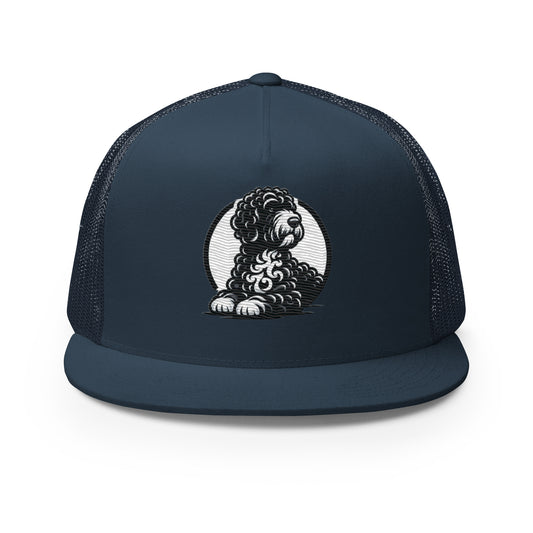 Gorra tipo trucker water dog white and black