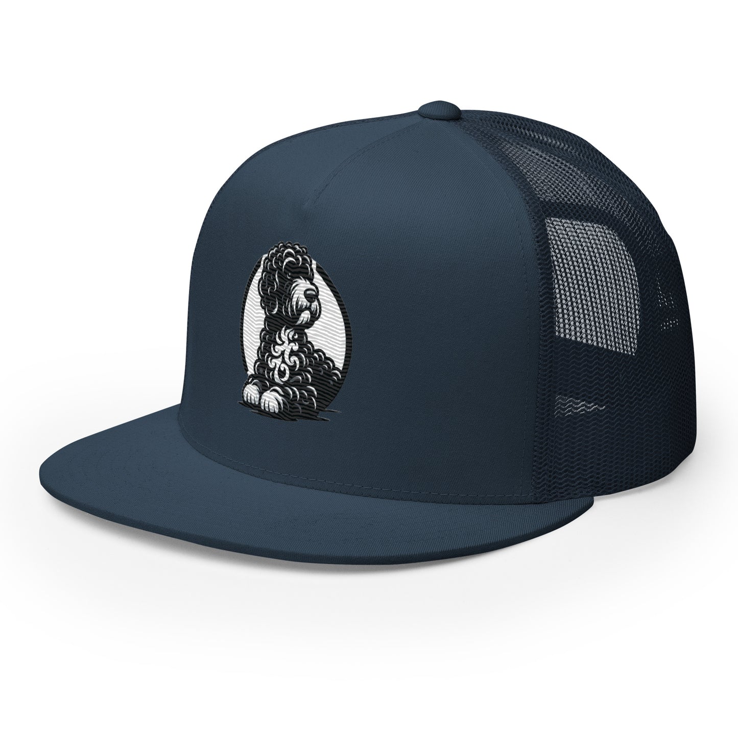 Gorra tipo trucker water dog white and black