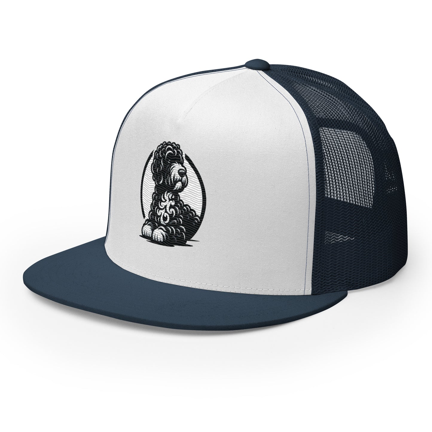 Gorra tipo trucker water dog white and black