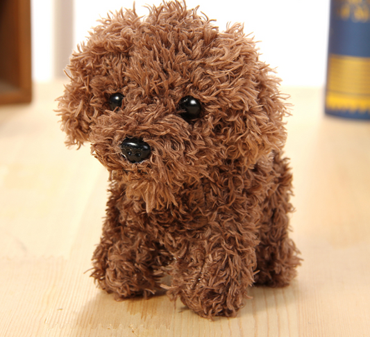 Mini perro de agua de peluche llavero