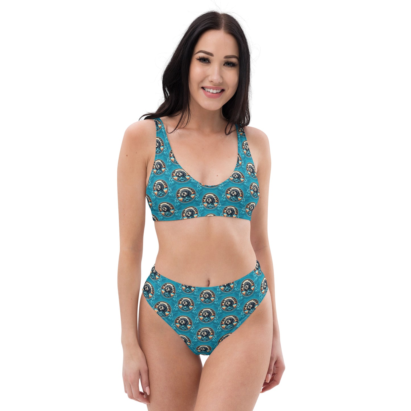 Bikini talle alto all over water dog hawai