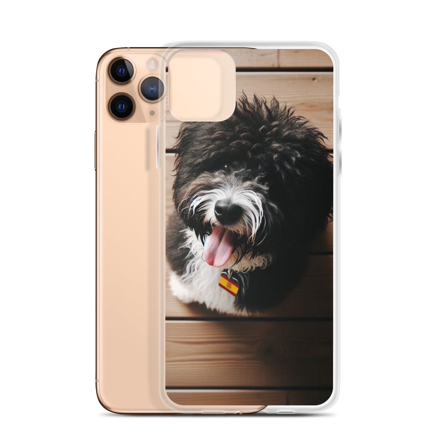 Funda transparente water dog mirada