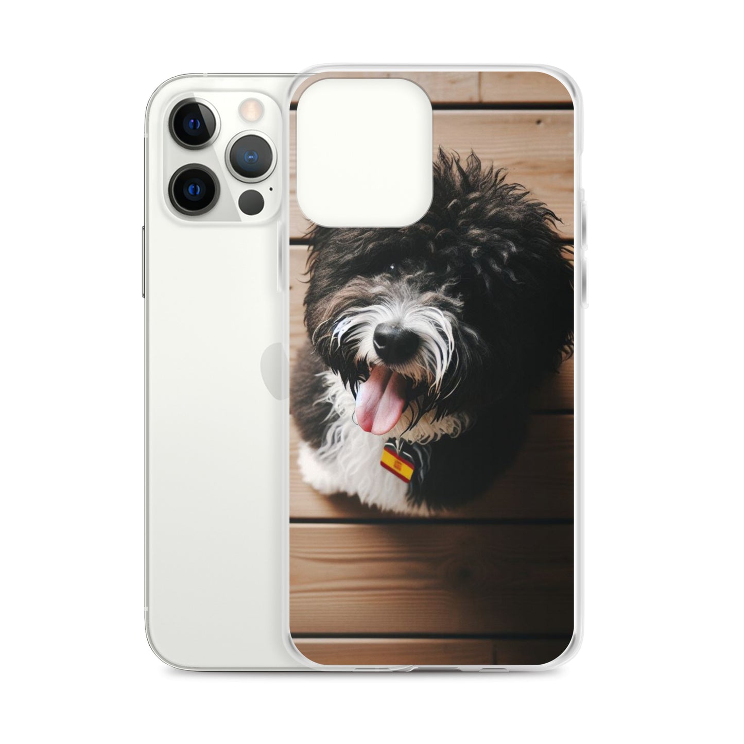 Funda transparente water dog mirada