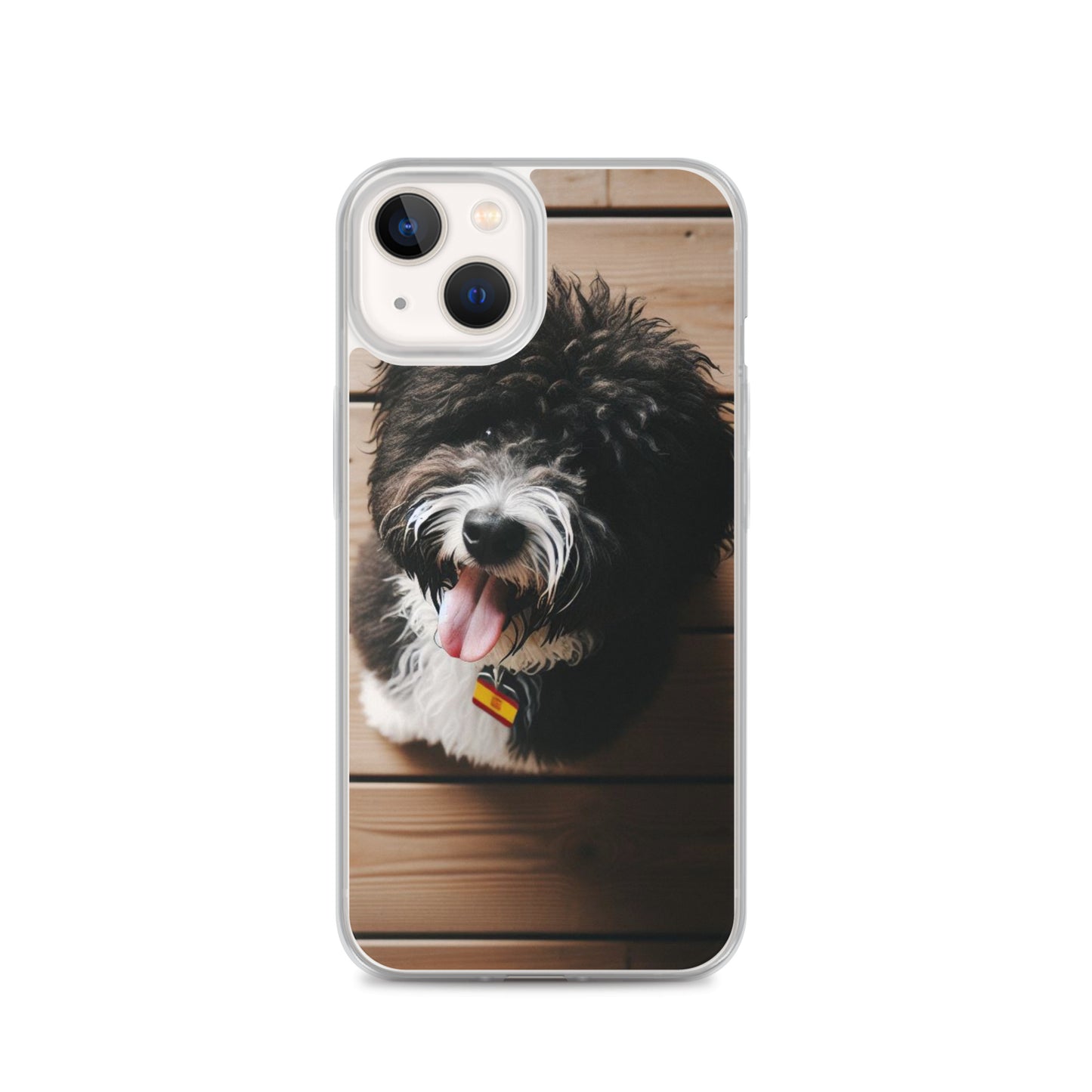 Funda transparente water dog mirada