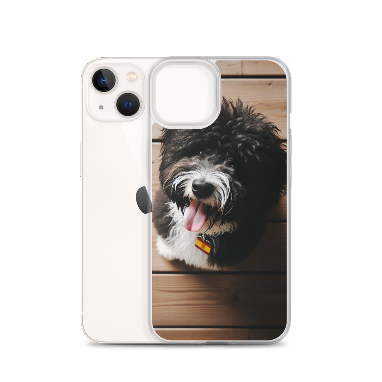 Funda transparente water dog mirada