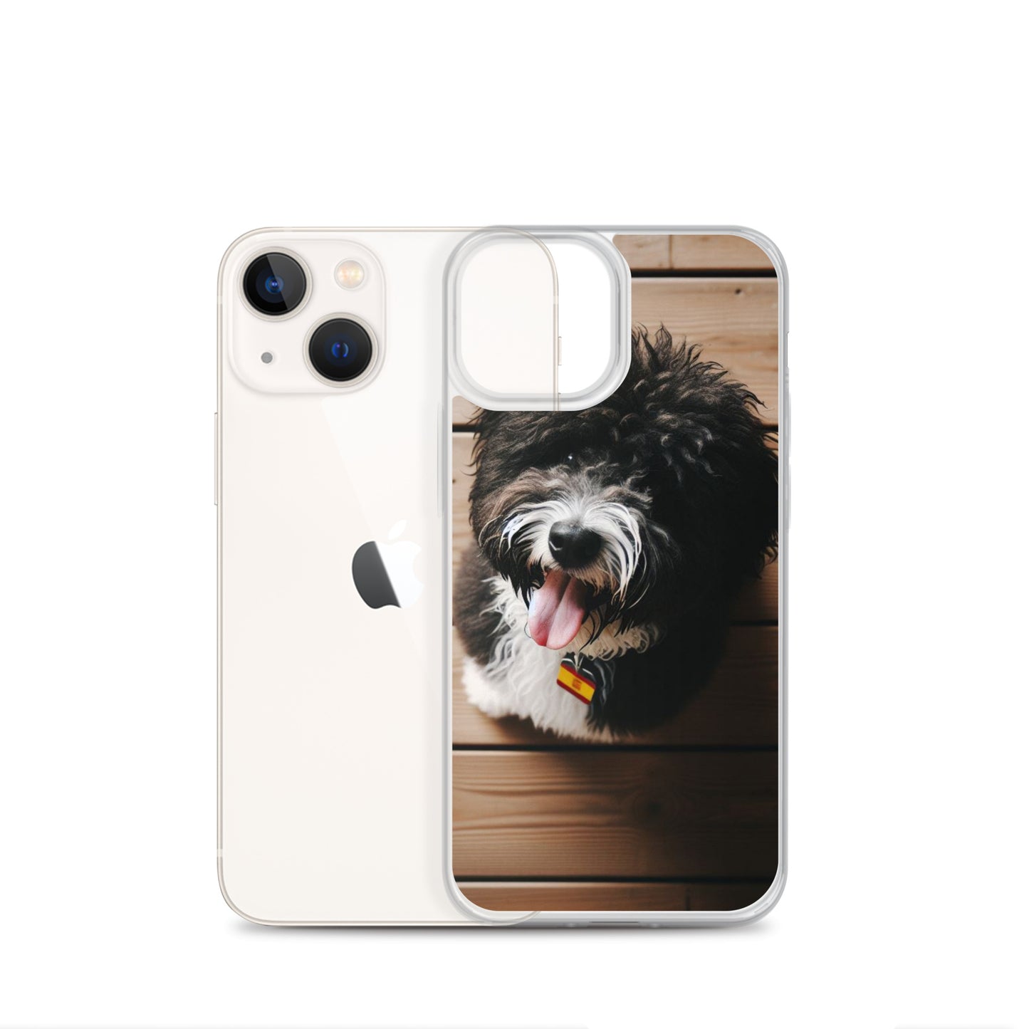 Funda transparente water dog mirada