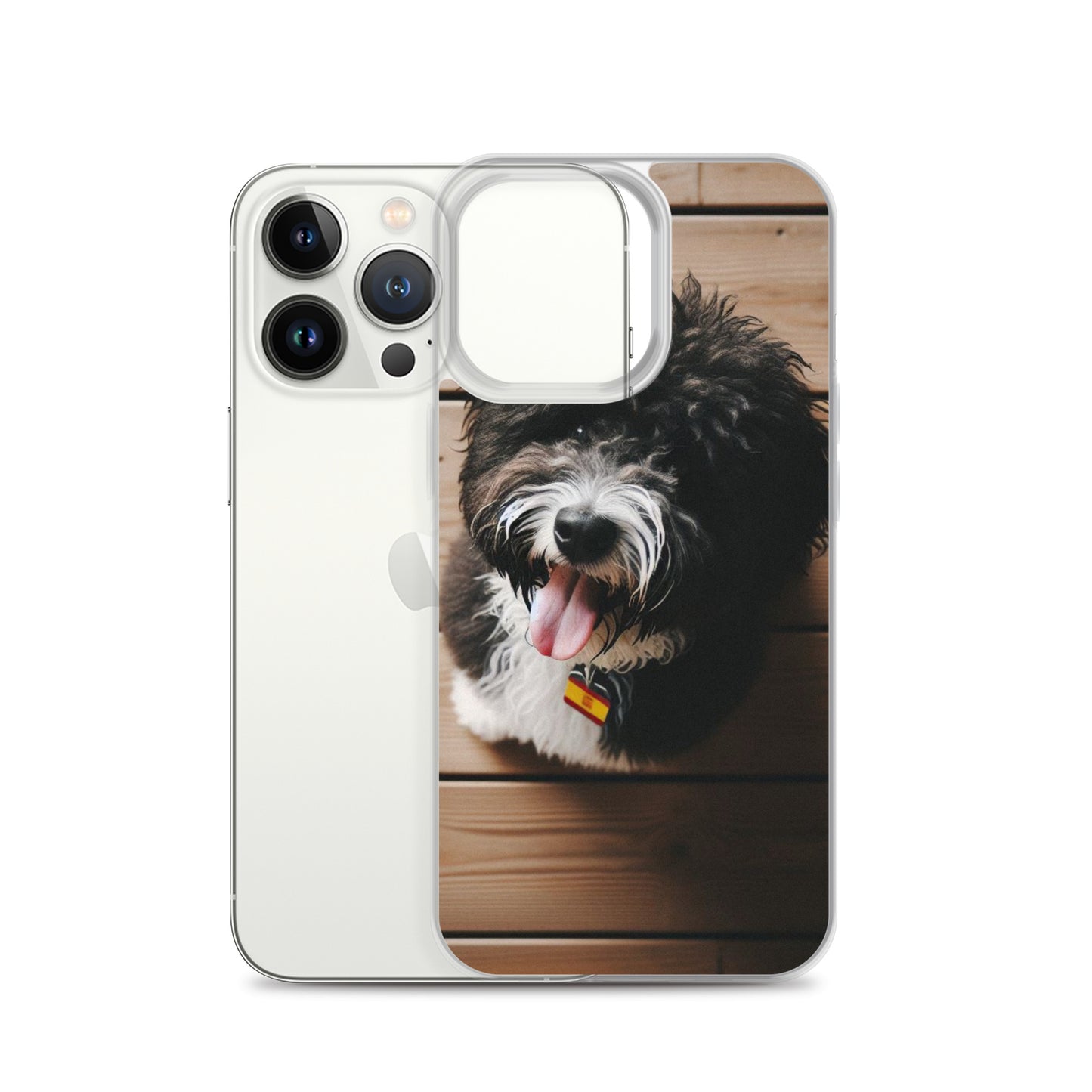 Funda transparente water dog mirada