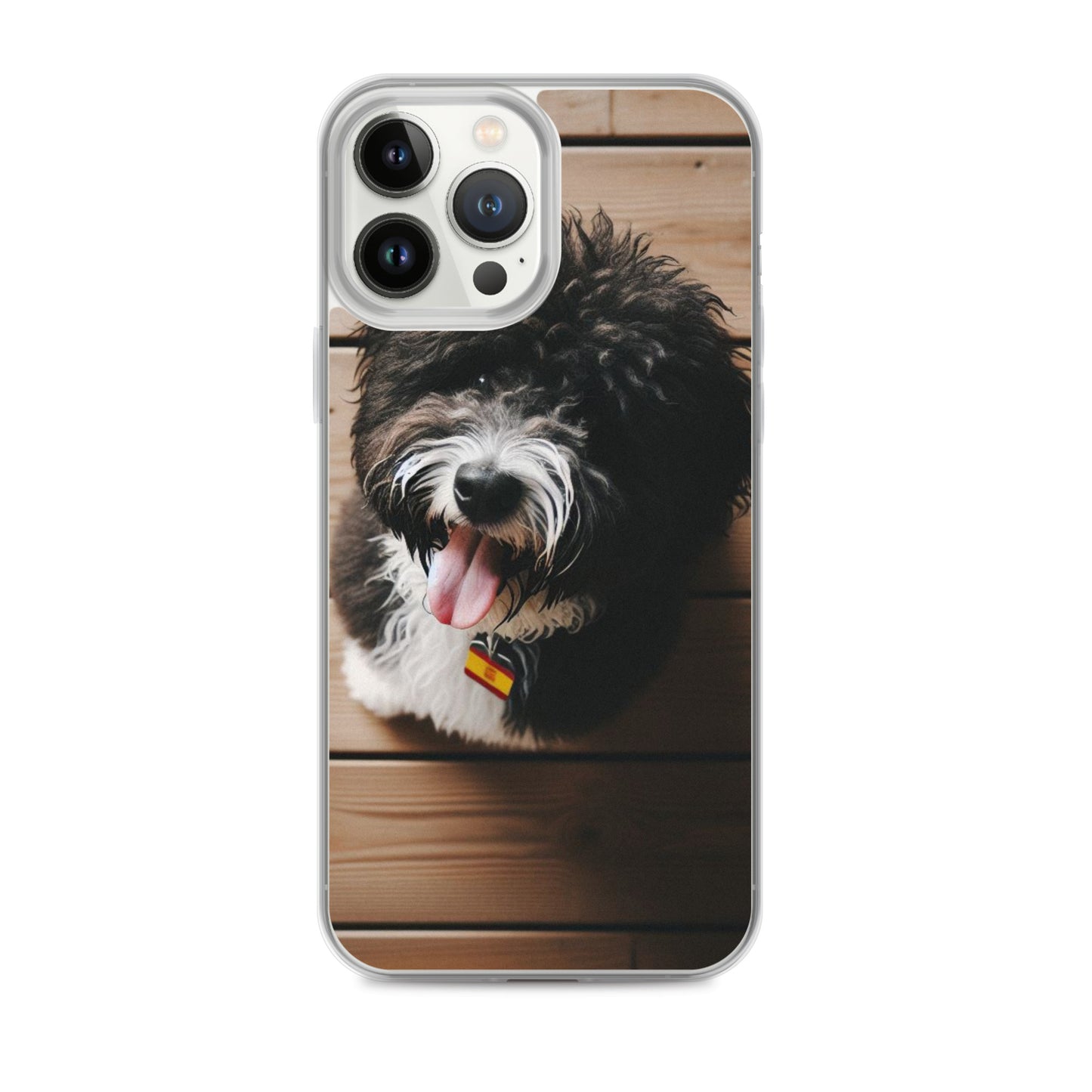 Funda transparente water dog mirada