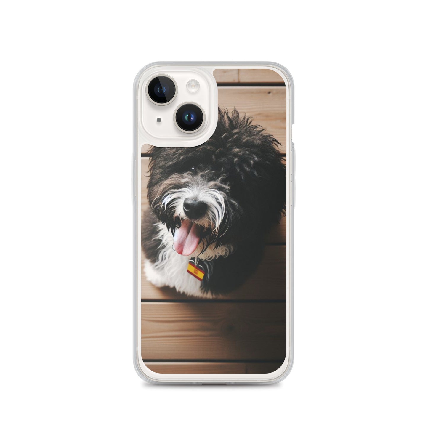 Funda transparente water dog mirada