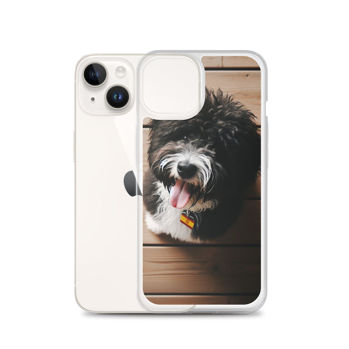 Funda transparente water dog mirada