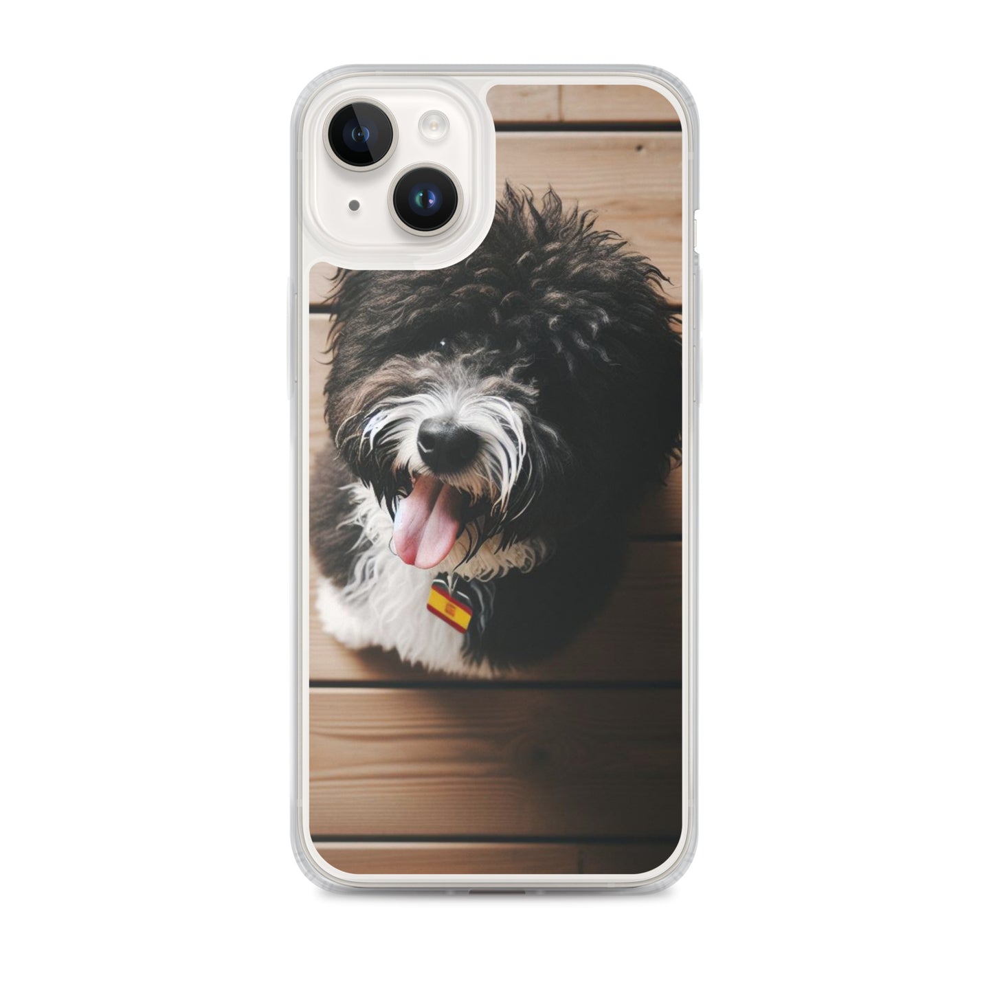 Funda transparente water dog mirada