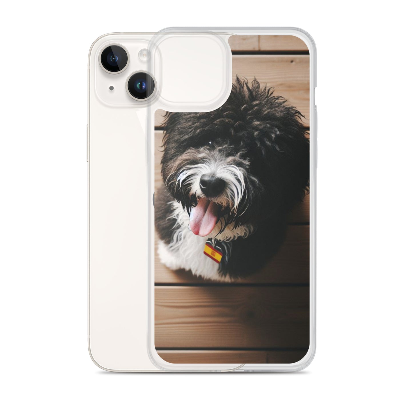 Funda transparente water dog mirada