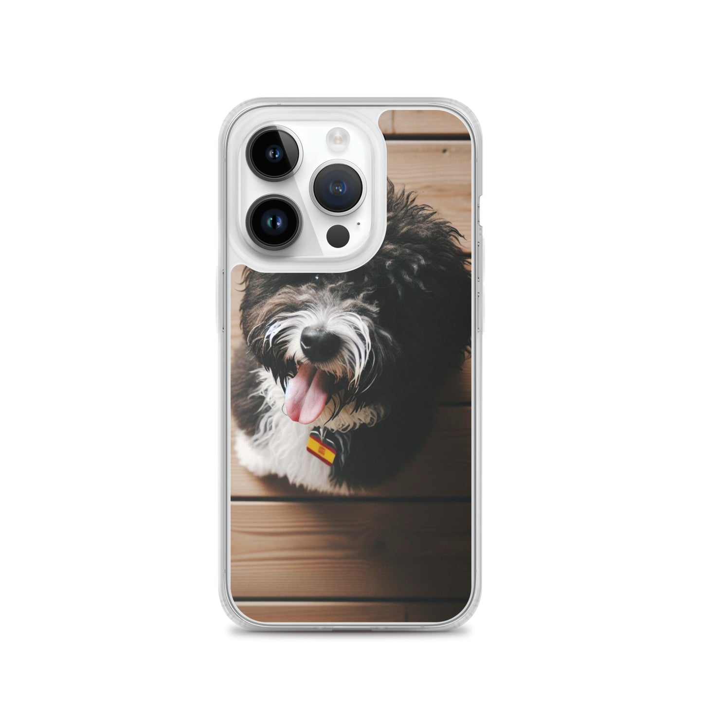 Funda transparente water dog mirada