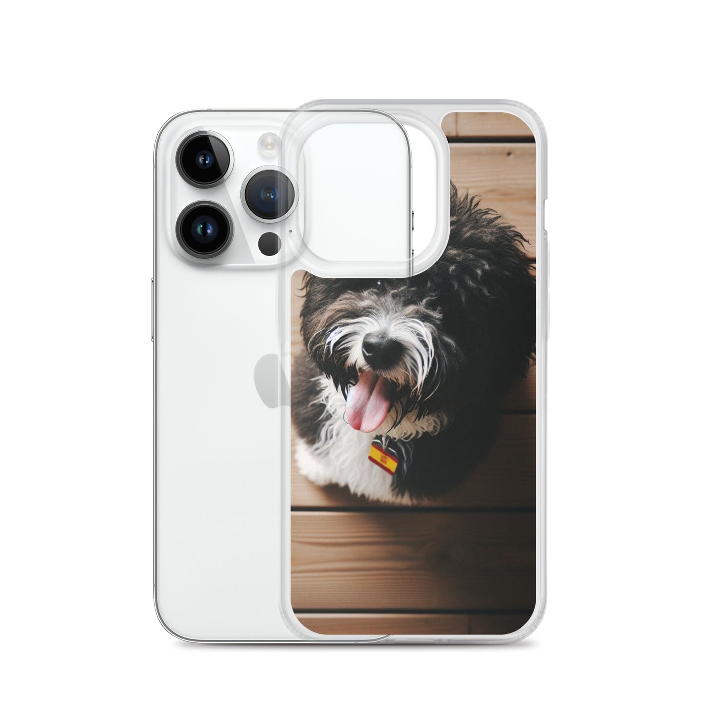 Funda transparente water dog mirada