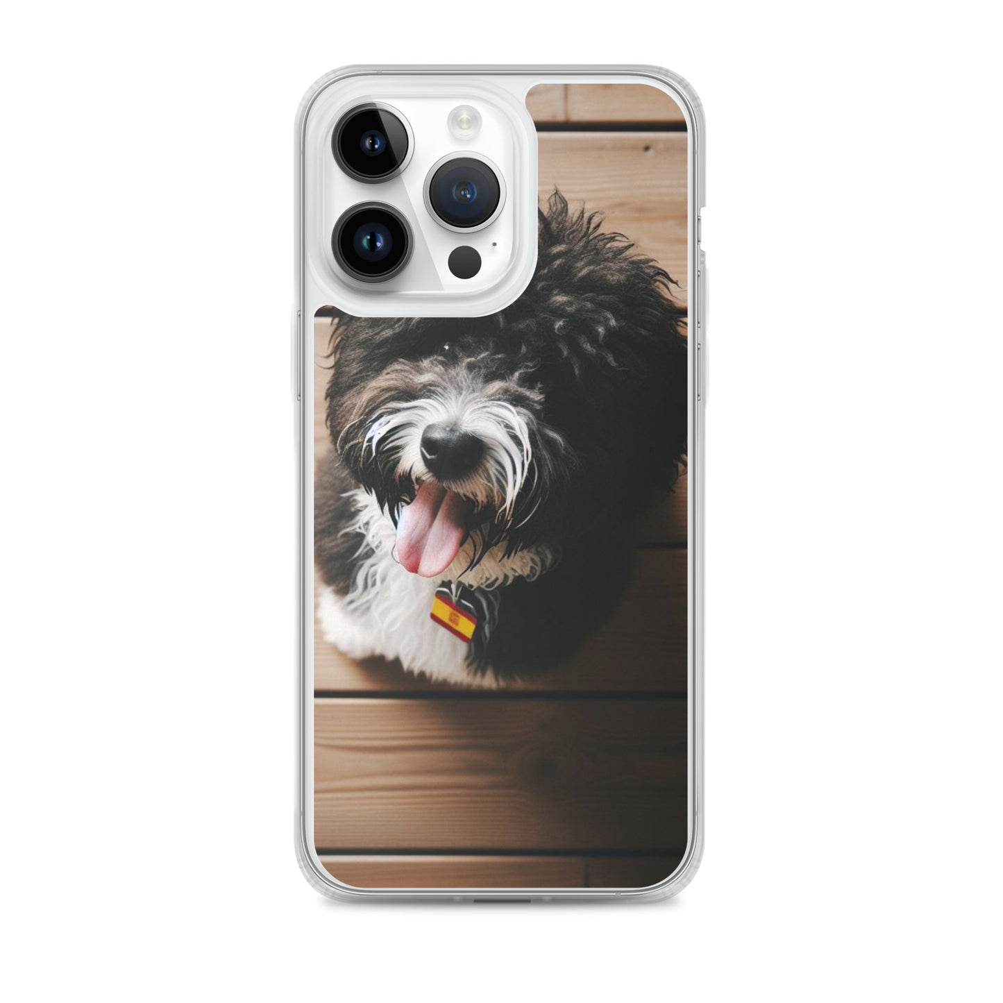 Funda transparente water dog mirada