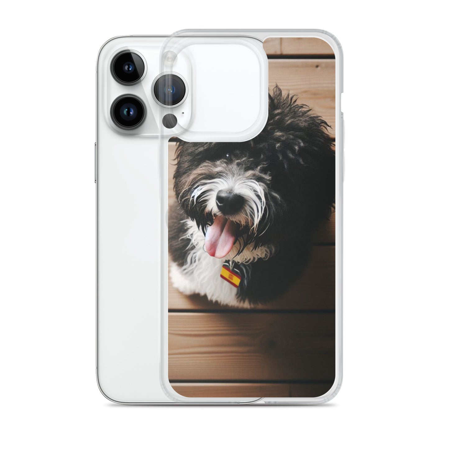 Funda transparente water dog mirada