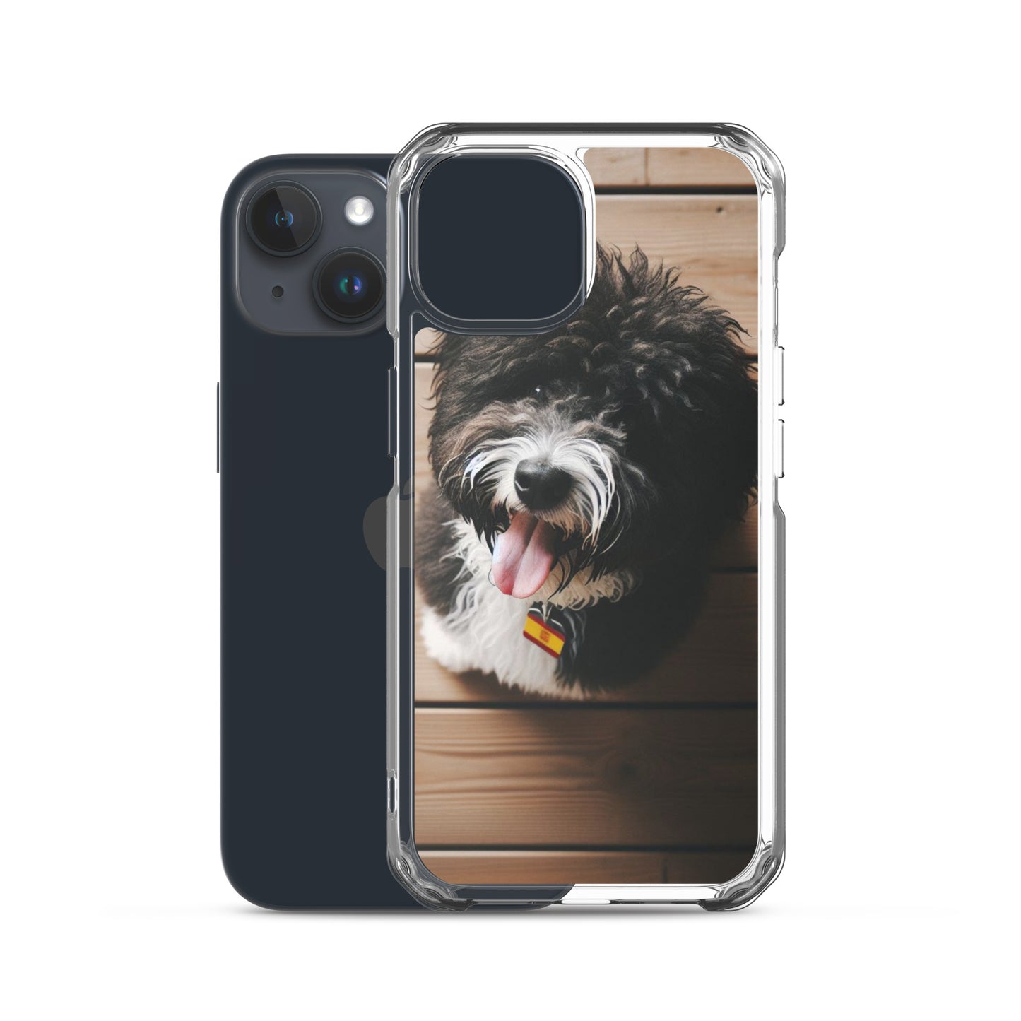 Funda transparente water dog mirada