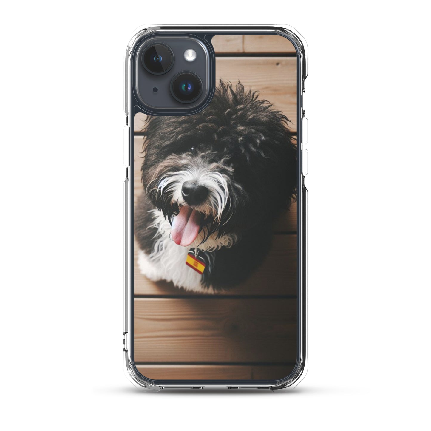 Funda transparente water dog mirada