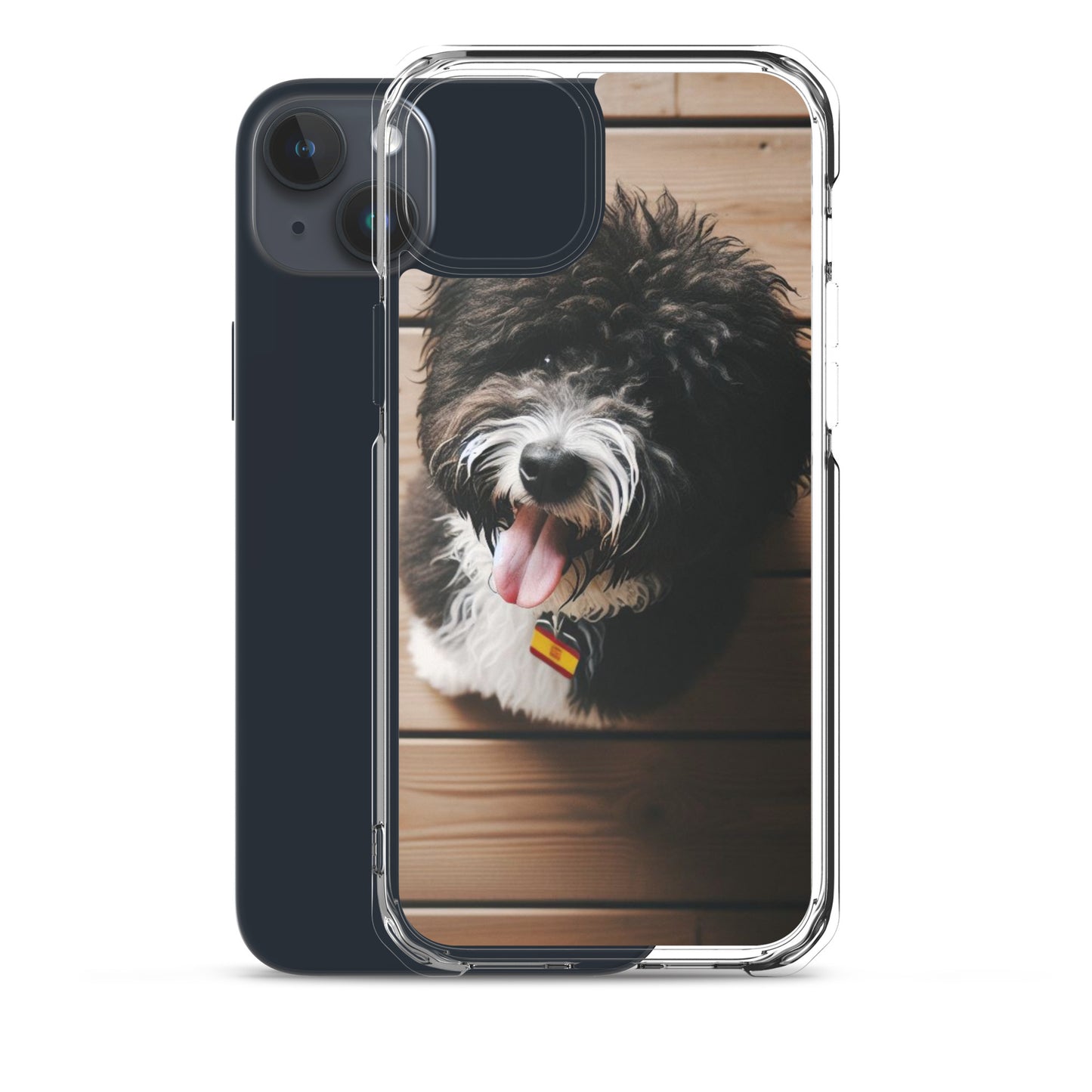 Funda transparente water dog mirada