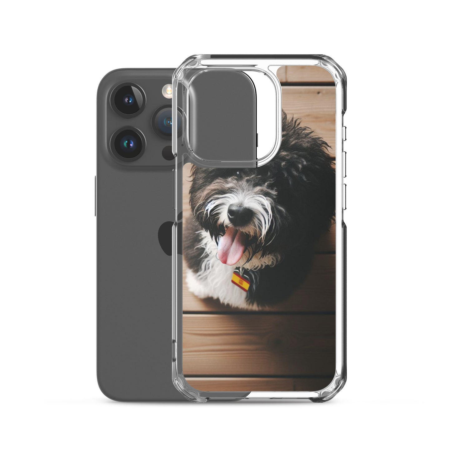 Funda transparente water dog mirada