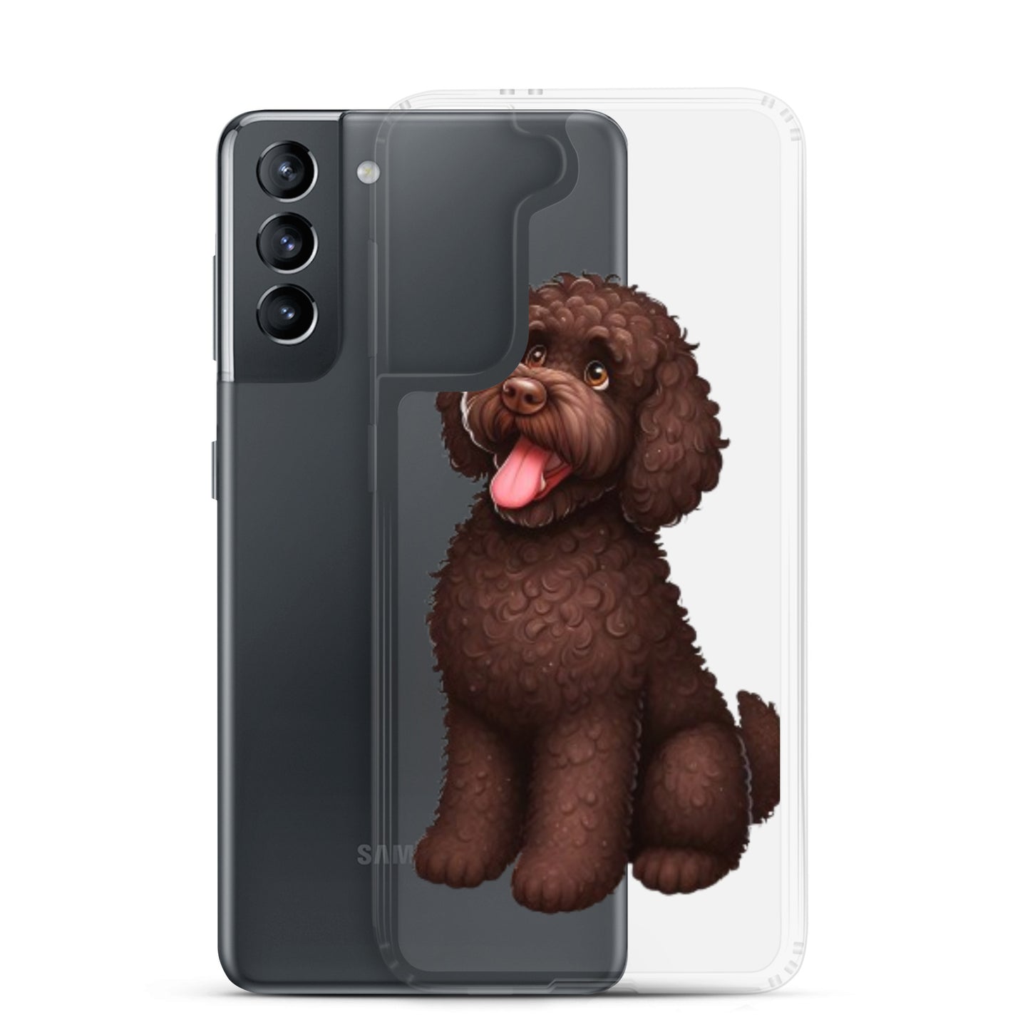 Funda transparente water dog happy