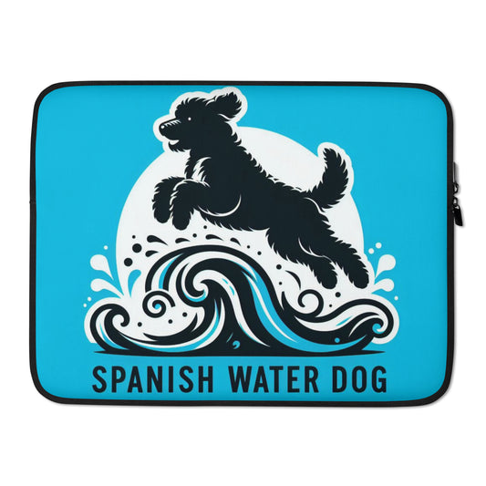 Funda para portátil perro de agua waves