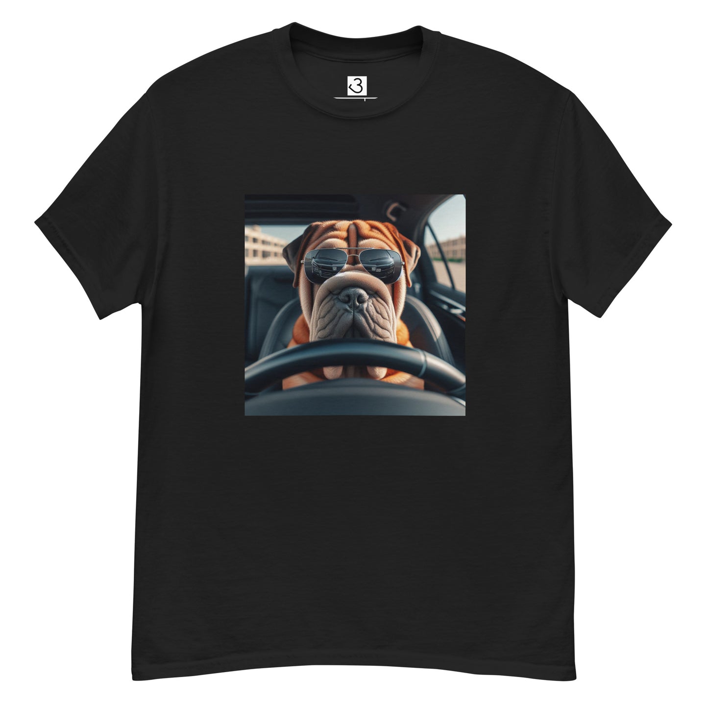 Camiseta shar pei car