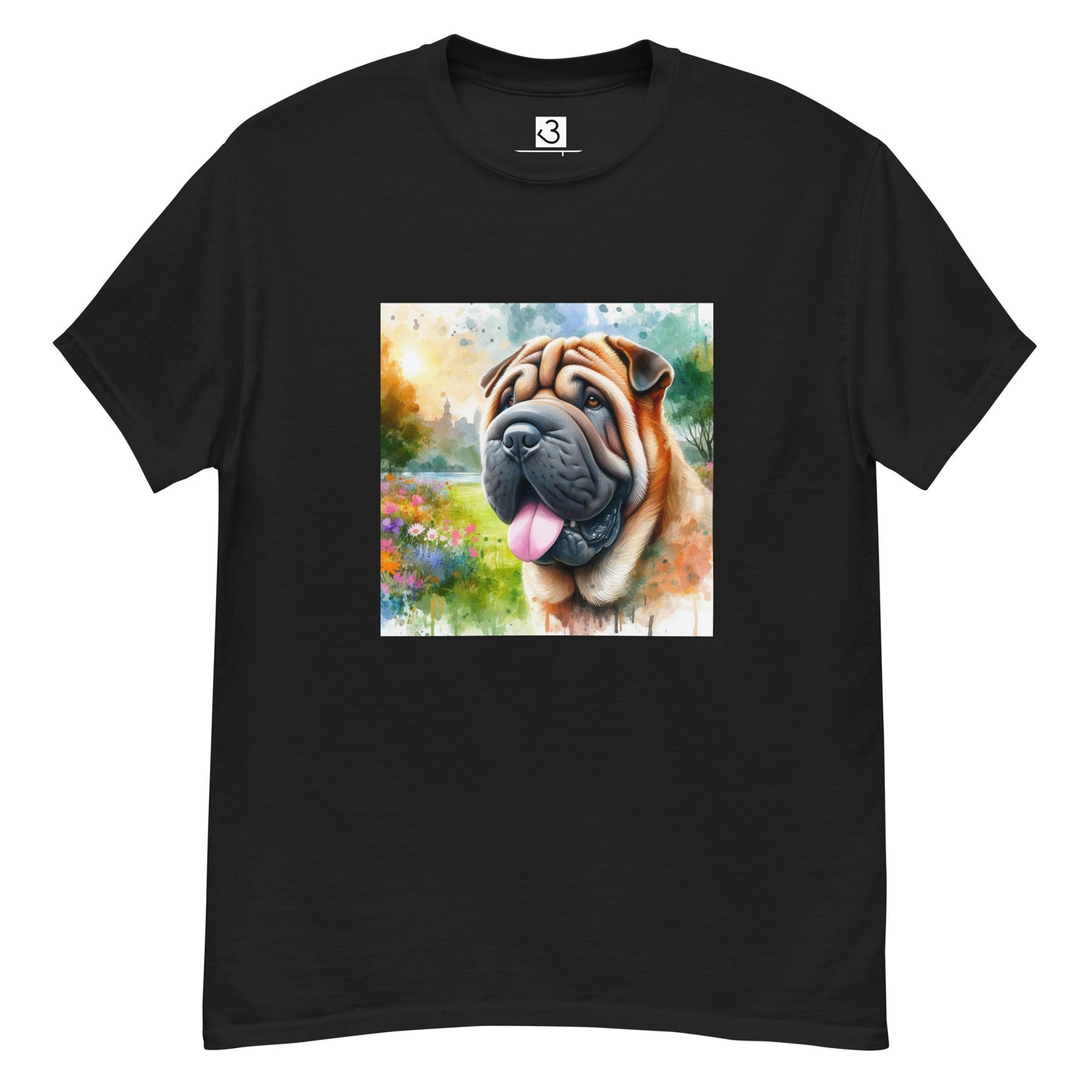 Camiseta shar pei acuarela