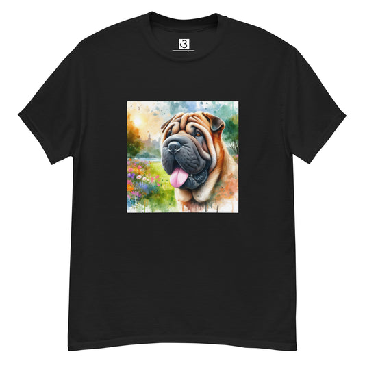 Camiseta shar pei acuarela