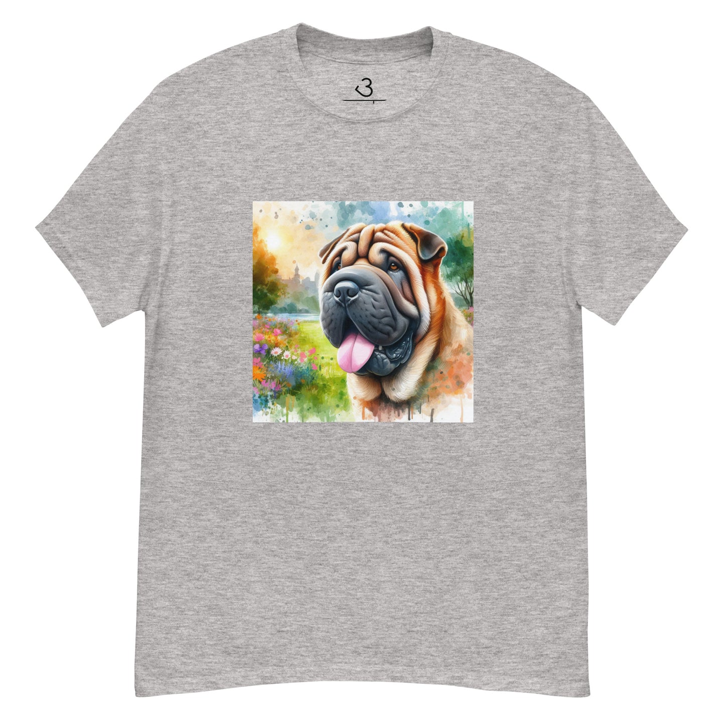 Camiseta shar pei acuarela