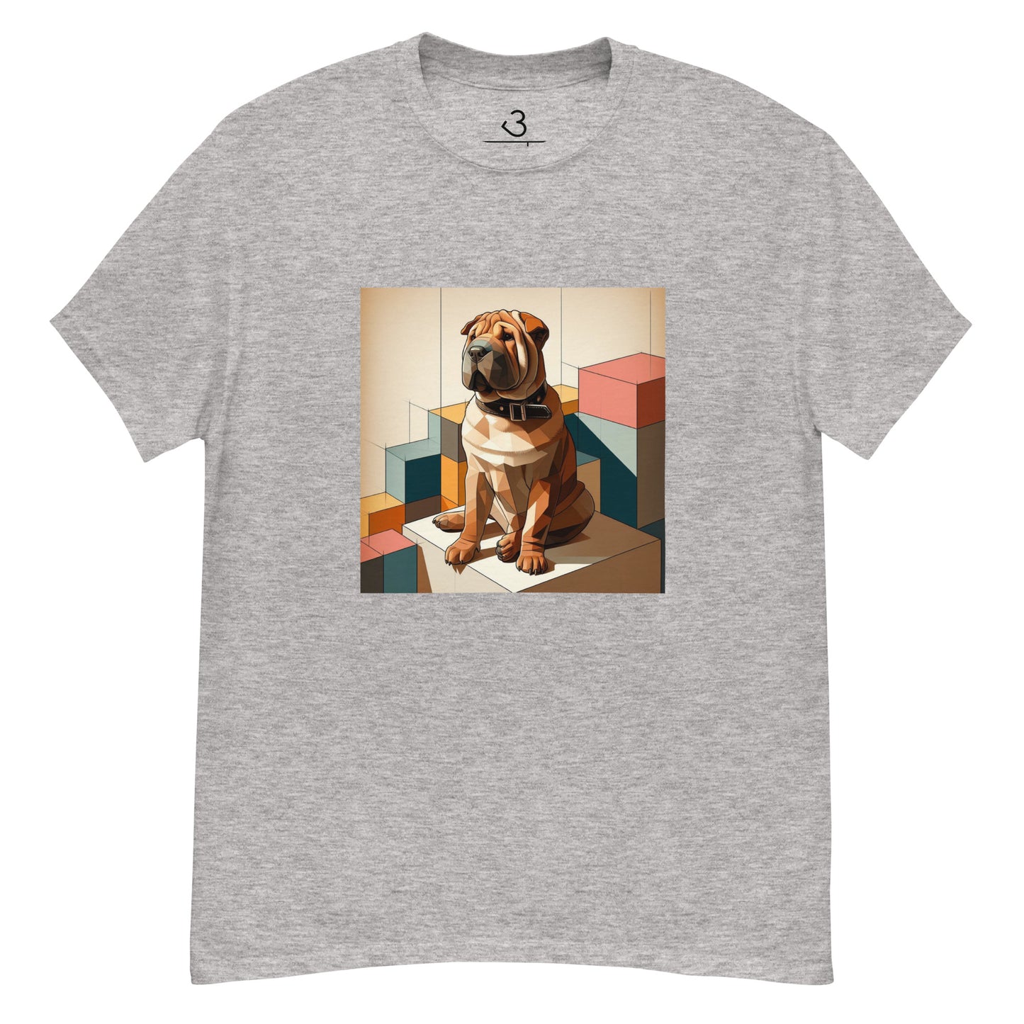 Camiseta shar pei cubos