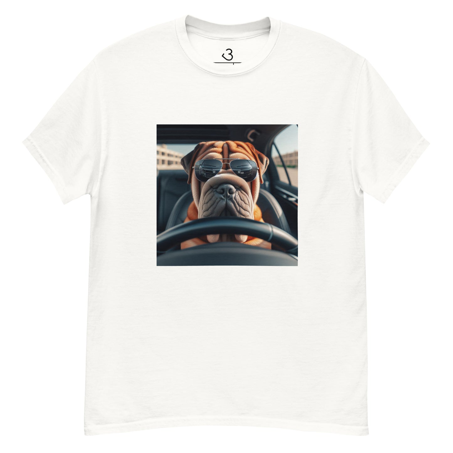 Camiseta shar pei car