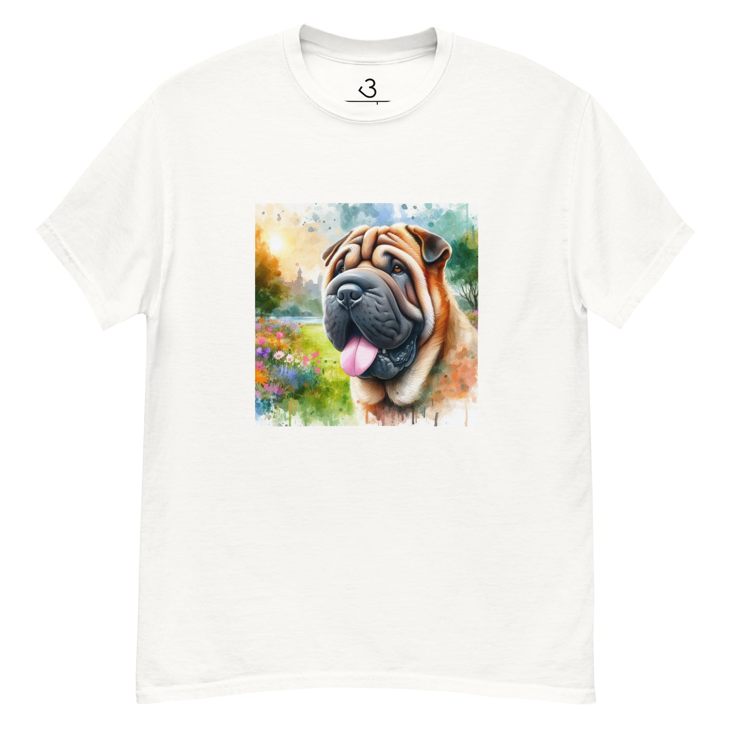 Camiseta shar pei acuarela