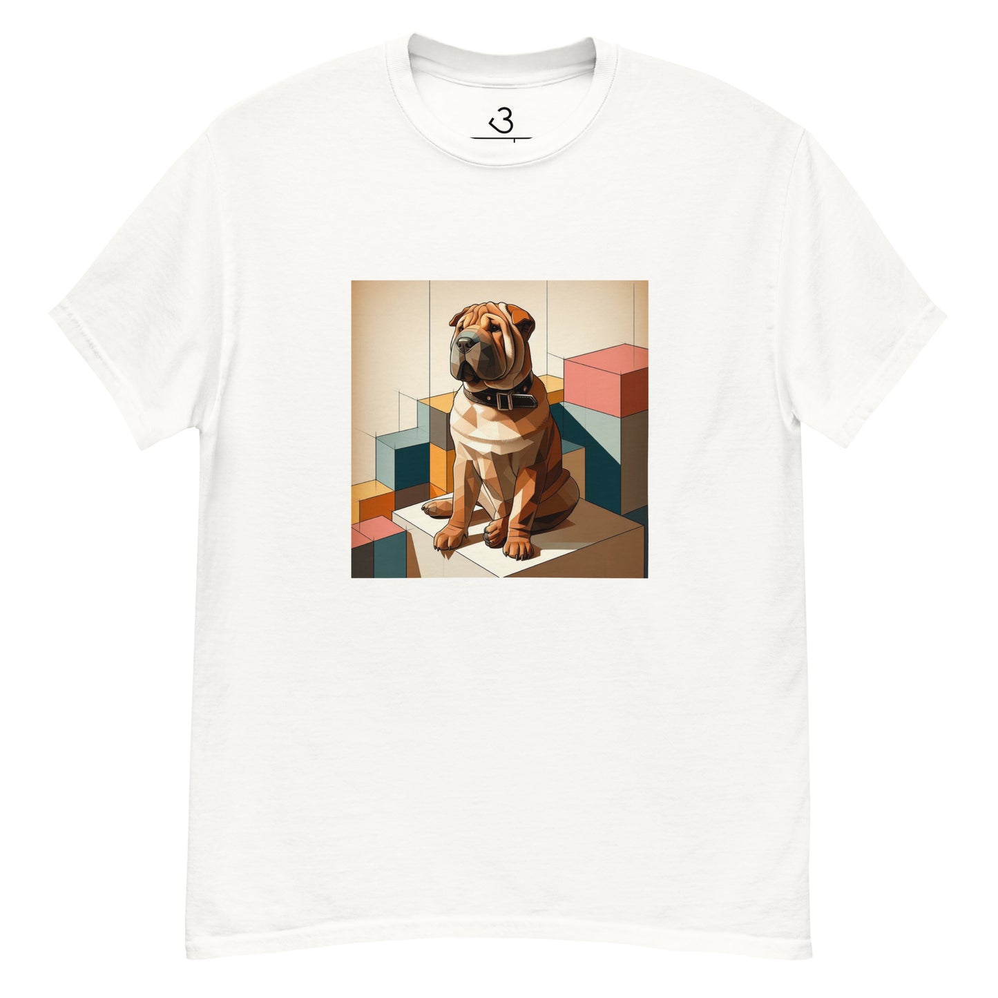 Camiseta shar pei cubos