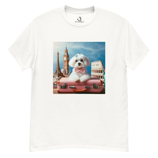 Camiseta bichón maltés viaje