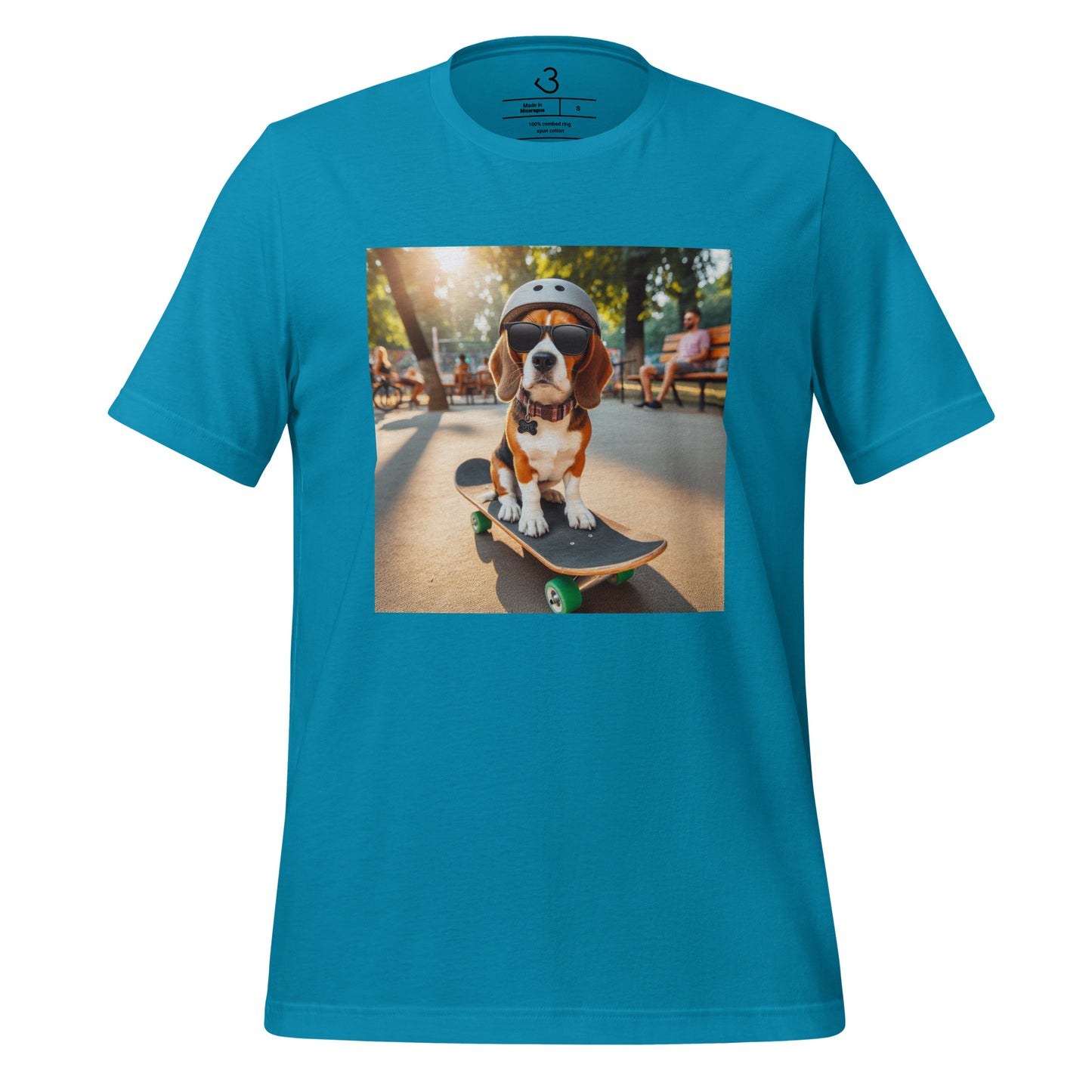 Camiseta beagle skateboard