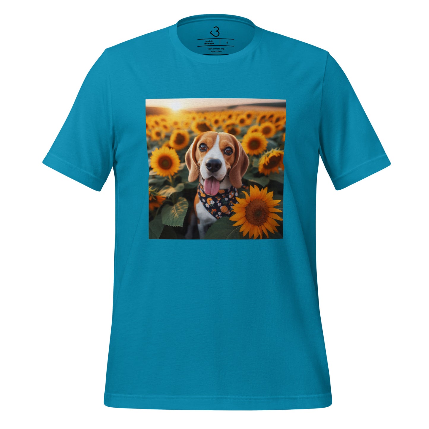 Camiseta beagle girasoles