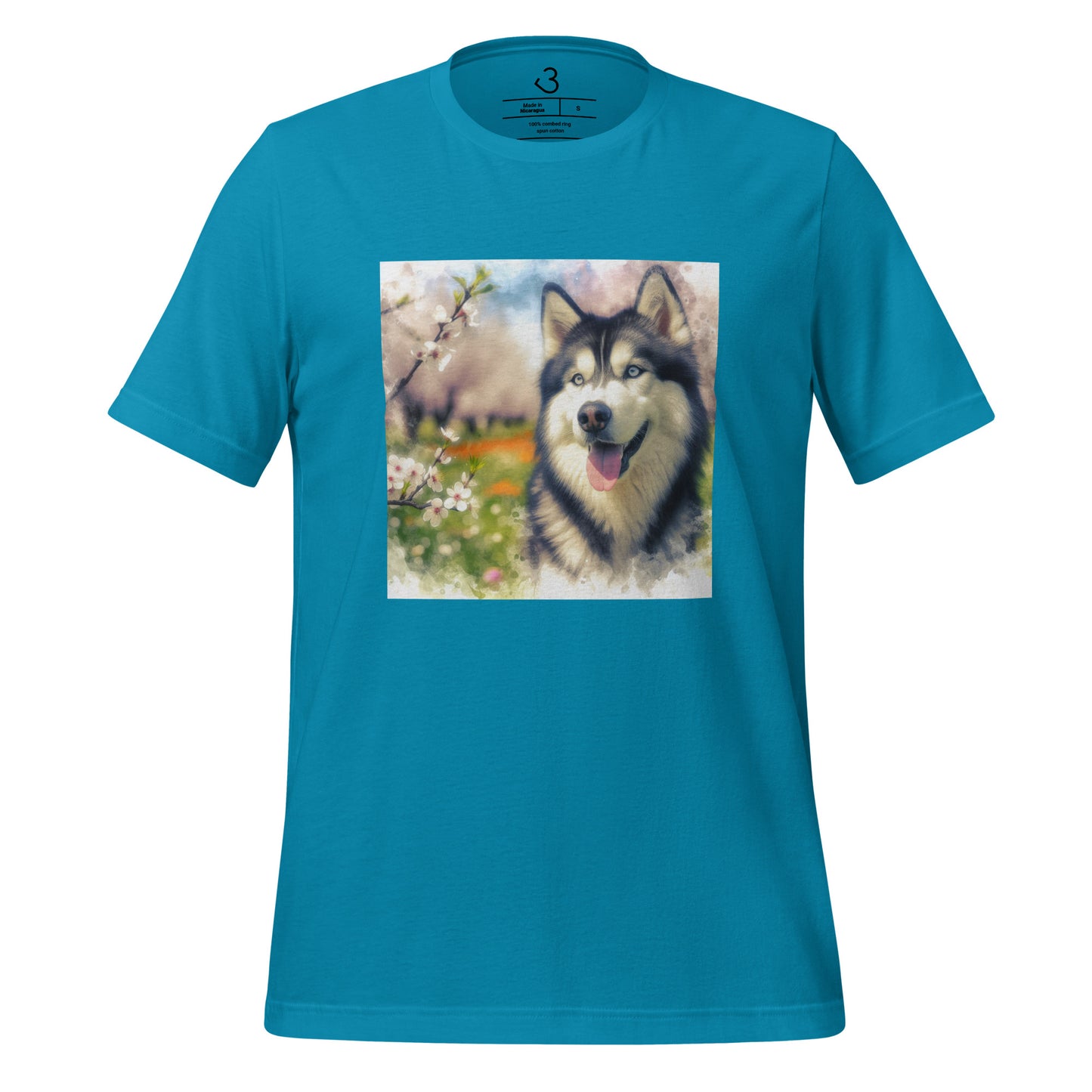 Camiseta husky primaveral