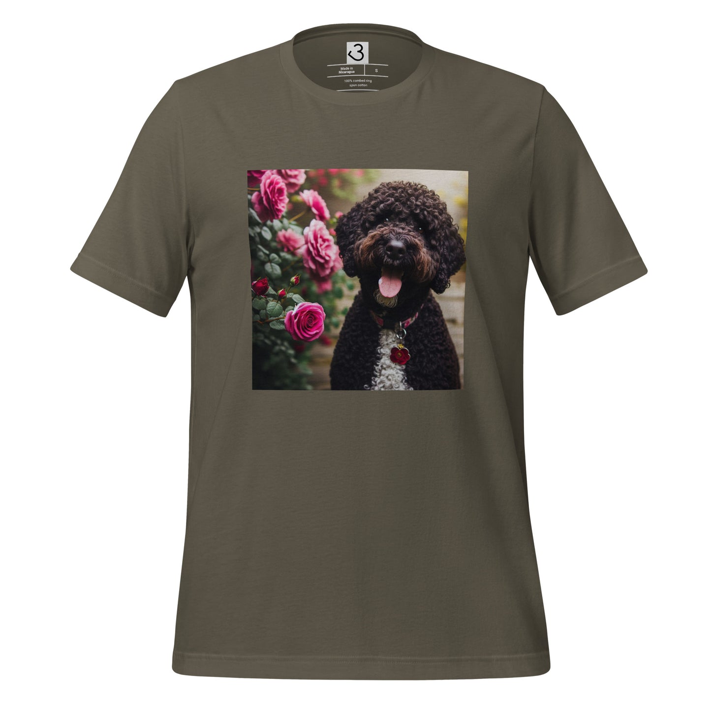 Camiseta water dog rosas