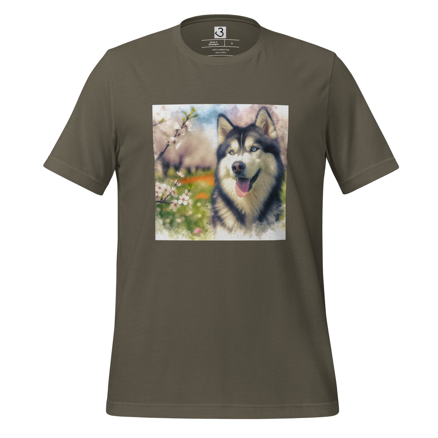 Camiseta husky primaveral