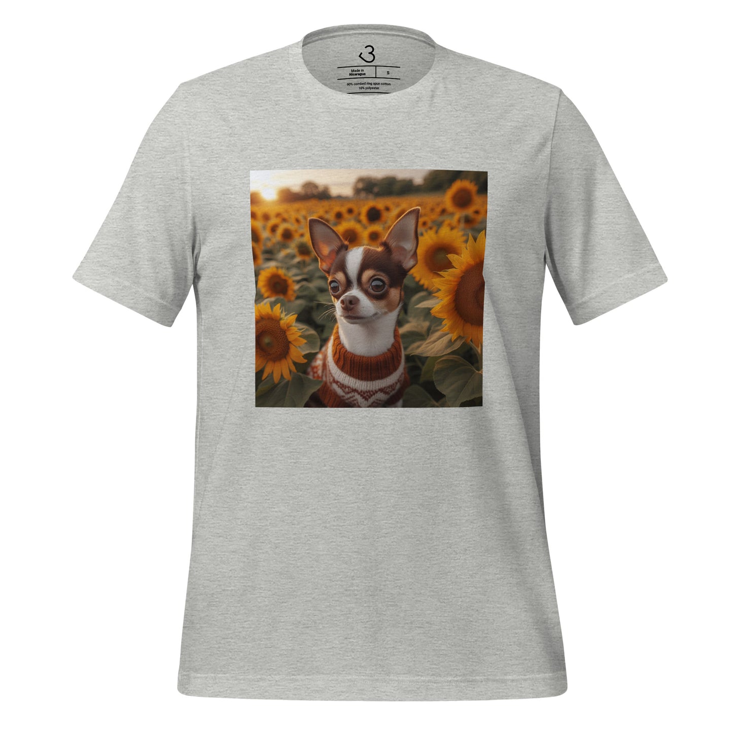 Camiseta chihuahua girasoles