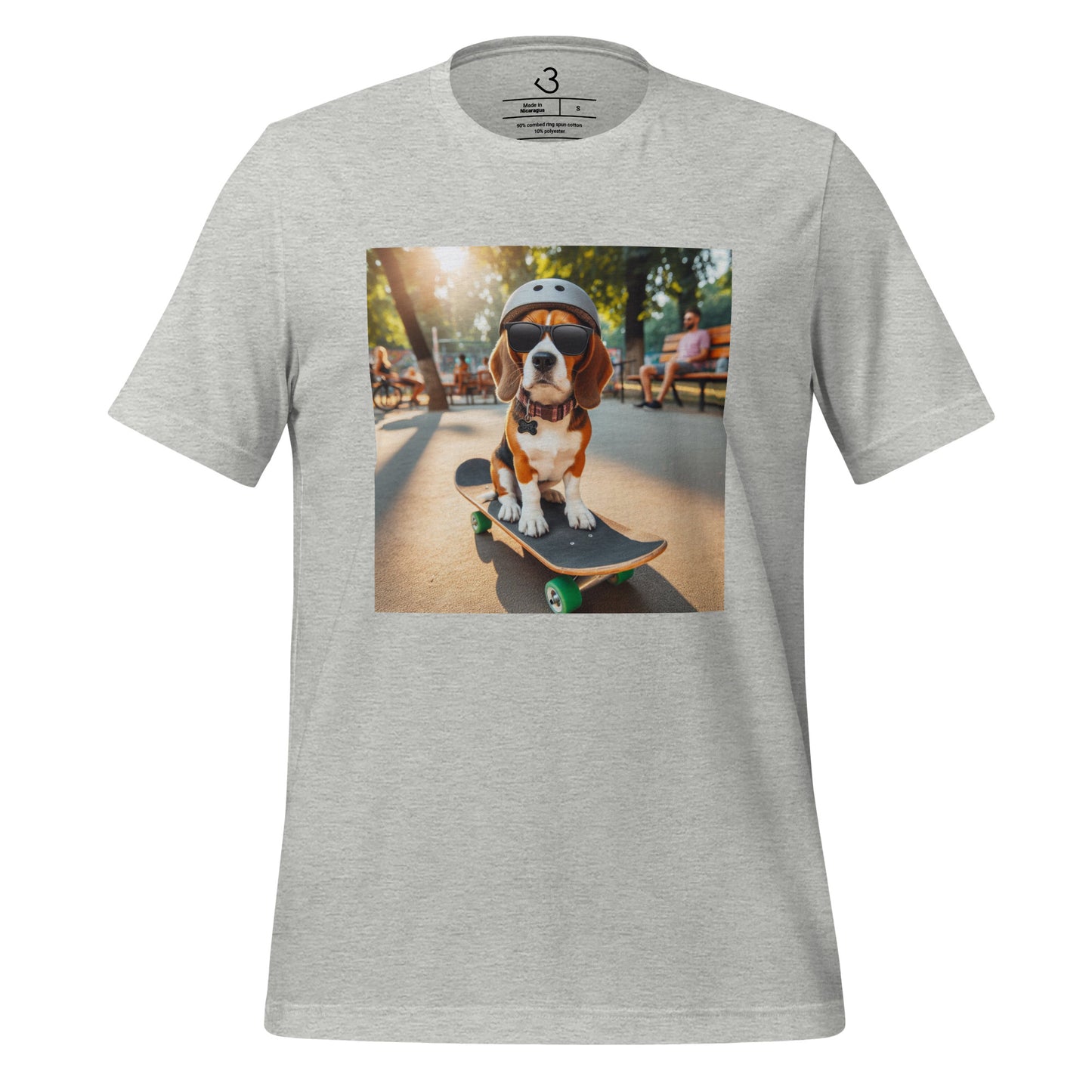 Camiseta beagle skateboard