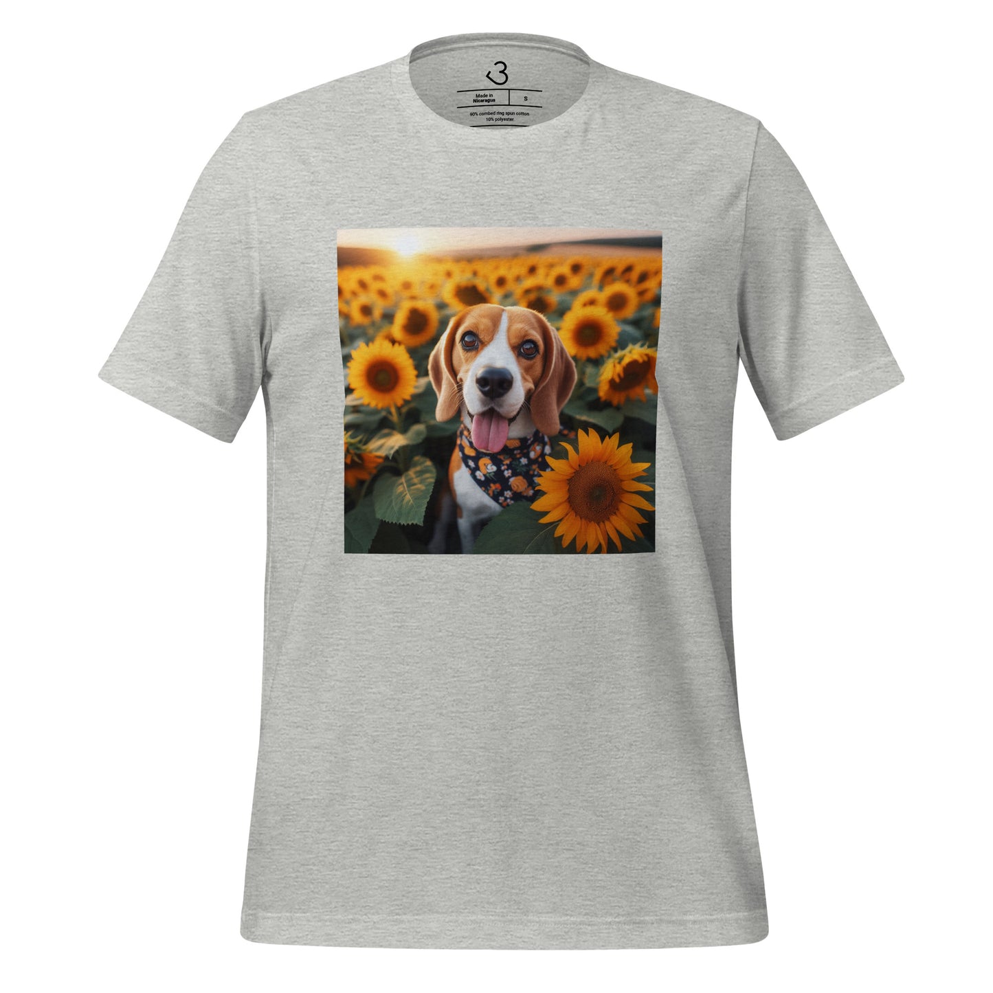 Camiseta beagle girasoles