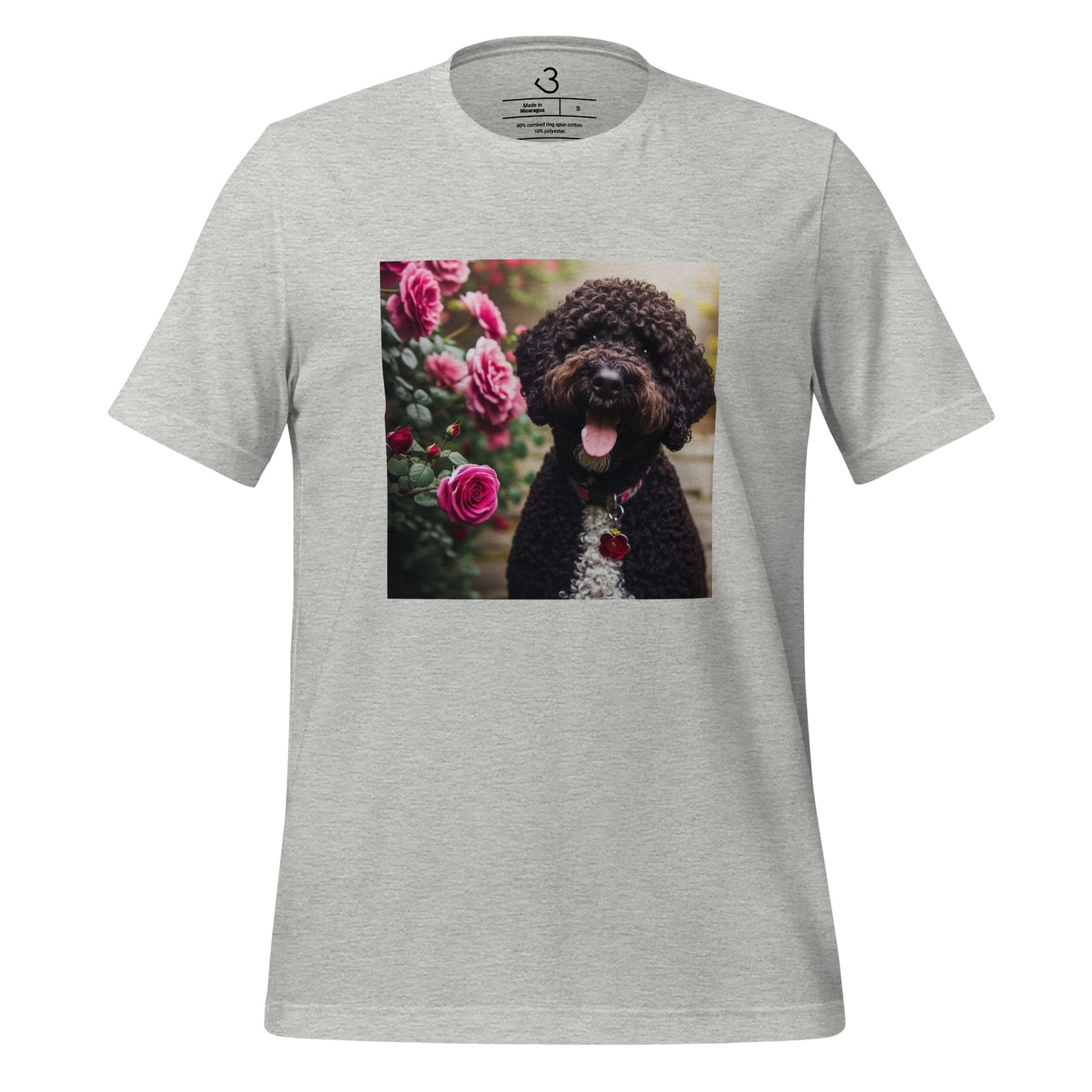 Camiseta water dog rosas