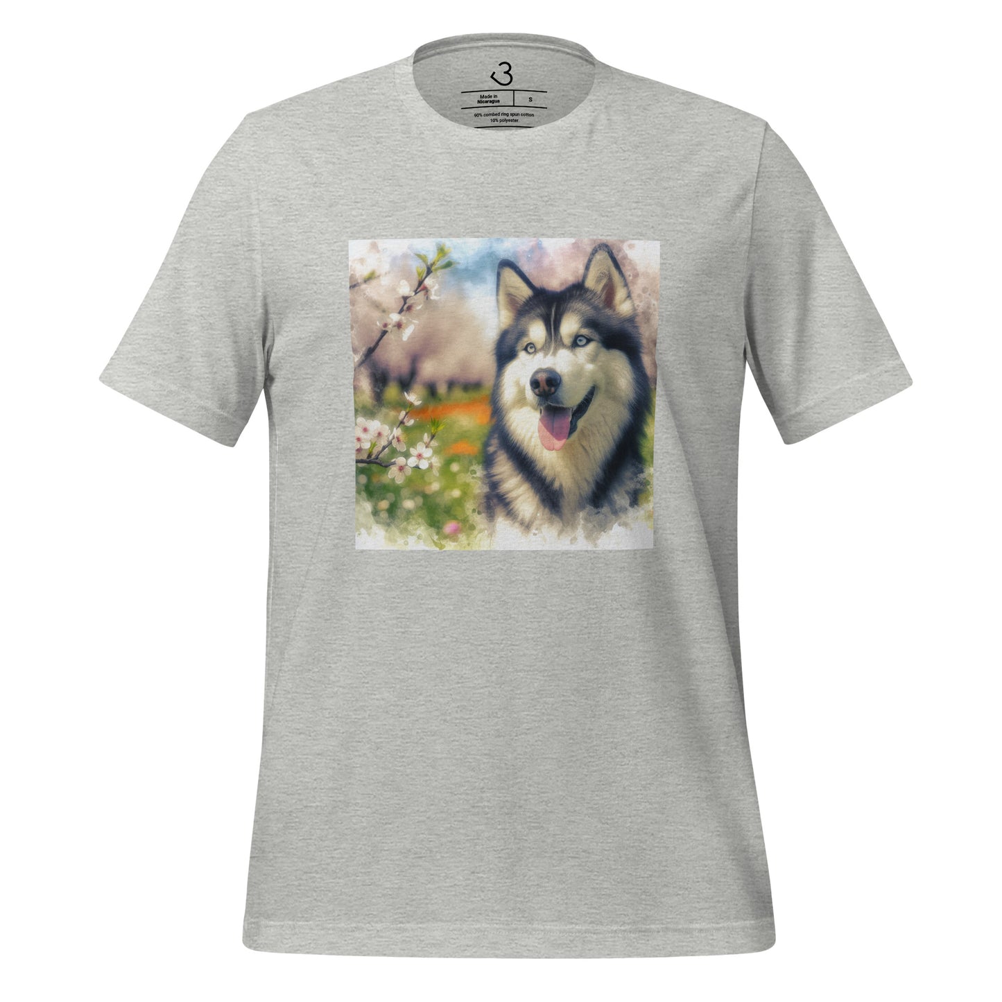 Camiseta husky primaveral