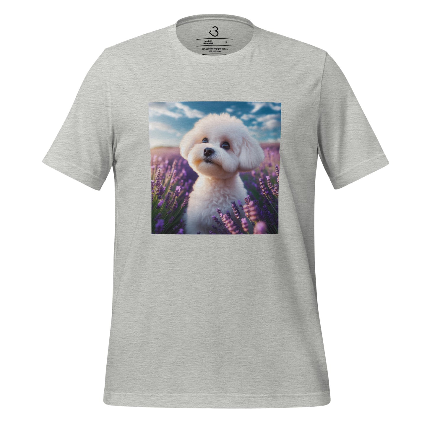 Camiseta bichón maltés lavanda