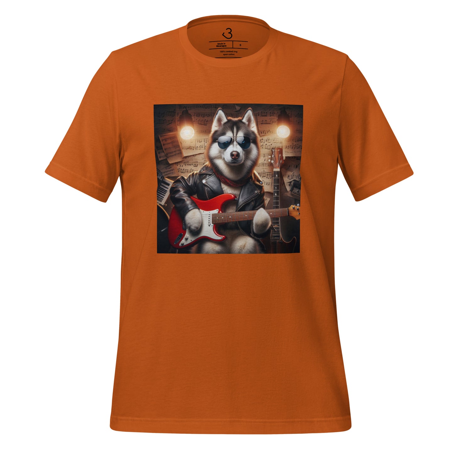 Camiseta husky guitarrista