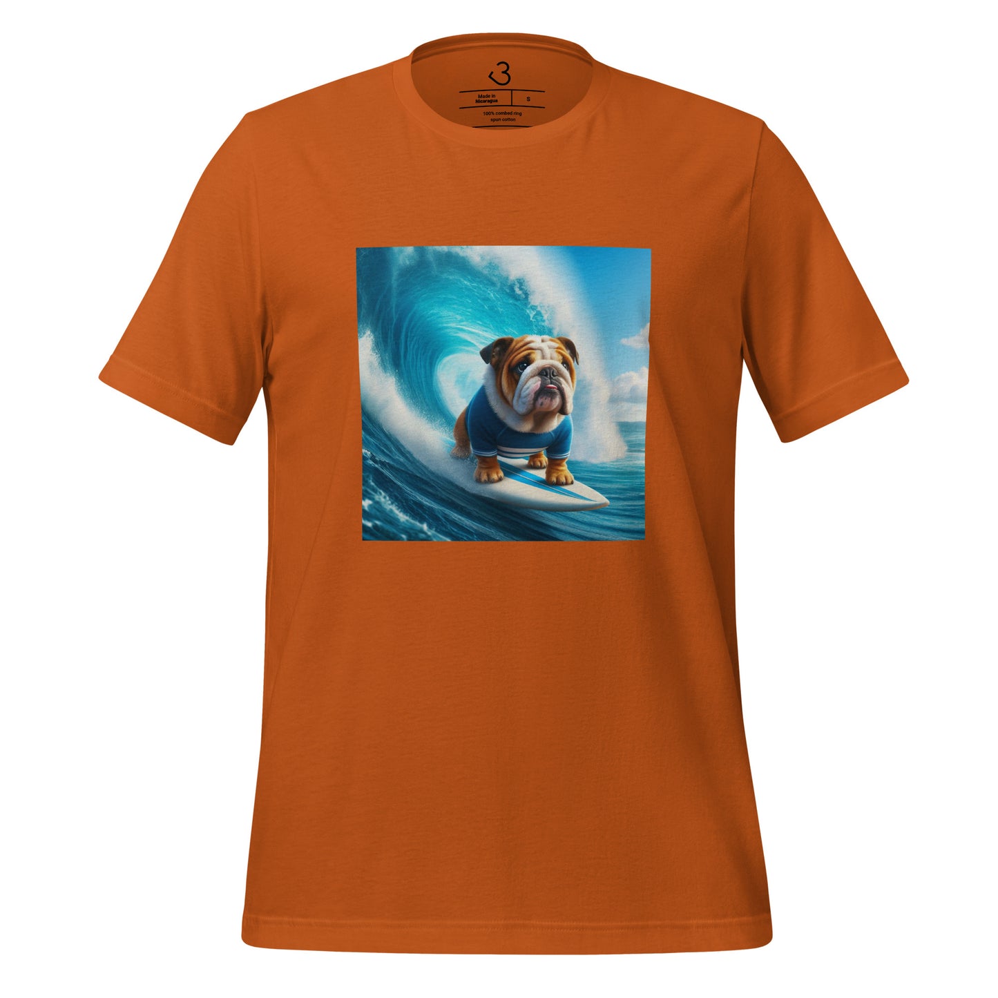 Camiseta bulldog surfer